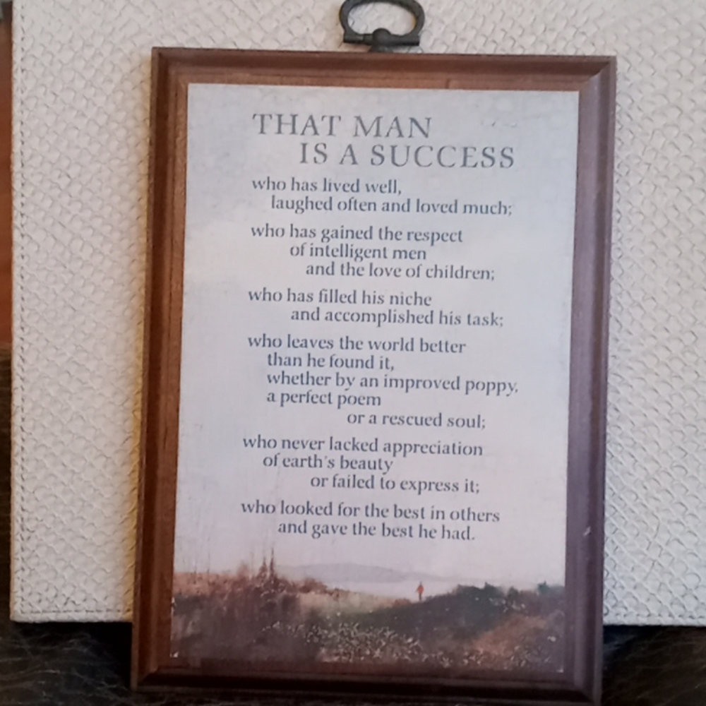 Framed Poem Robert Louise Stevenson.
